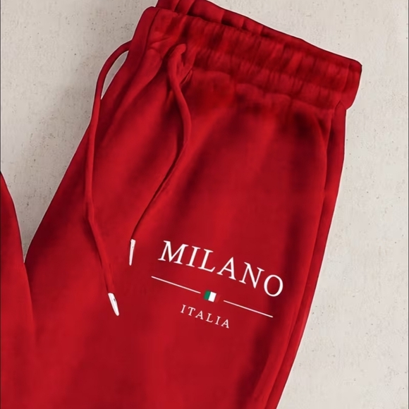 Red Women's Joggers - Picture 5 of 6